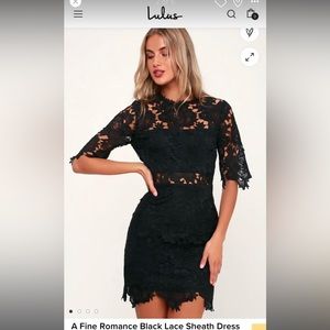 Lulus black lace dress